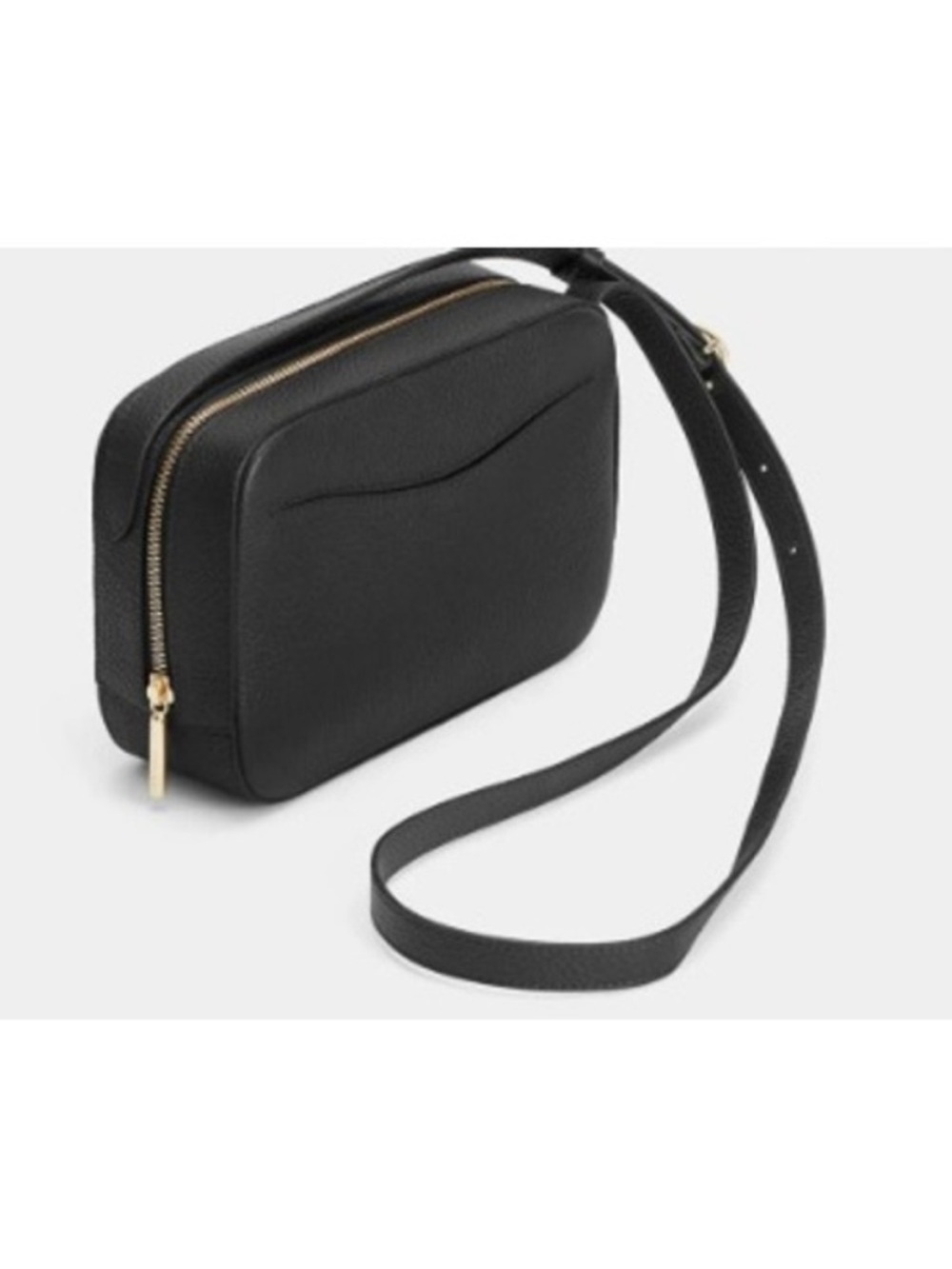 Cuyana Black Pebbled Leather Crossbody Camera Bag